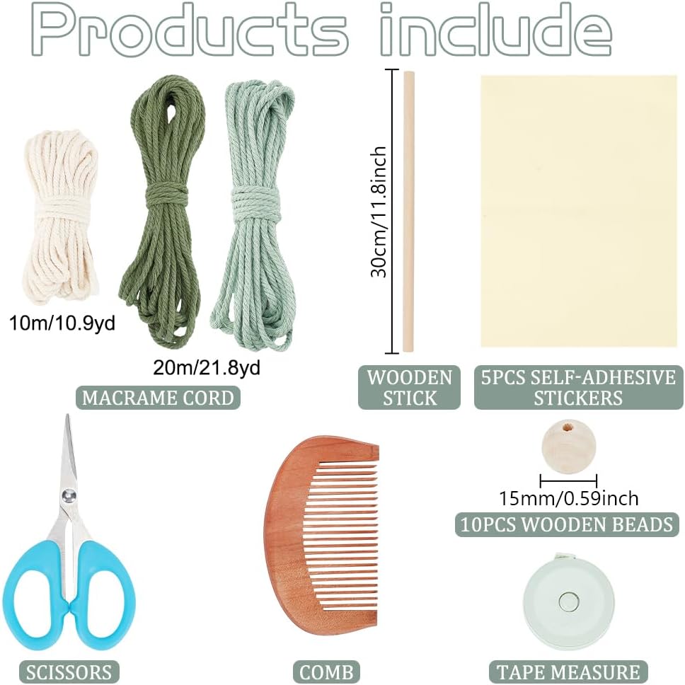 DIY Macrame Leaf Wall Hanging Beginners Macrame Kit Leaf Woven Tapestry Feather Wall Hanging DIY