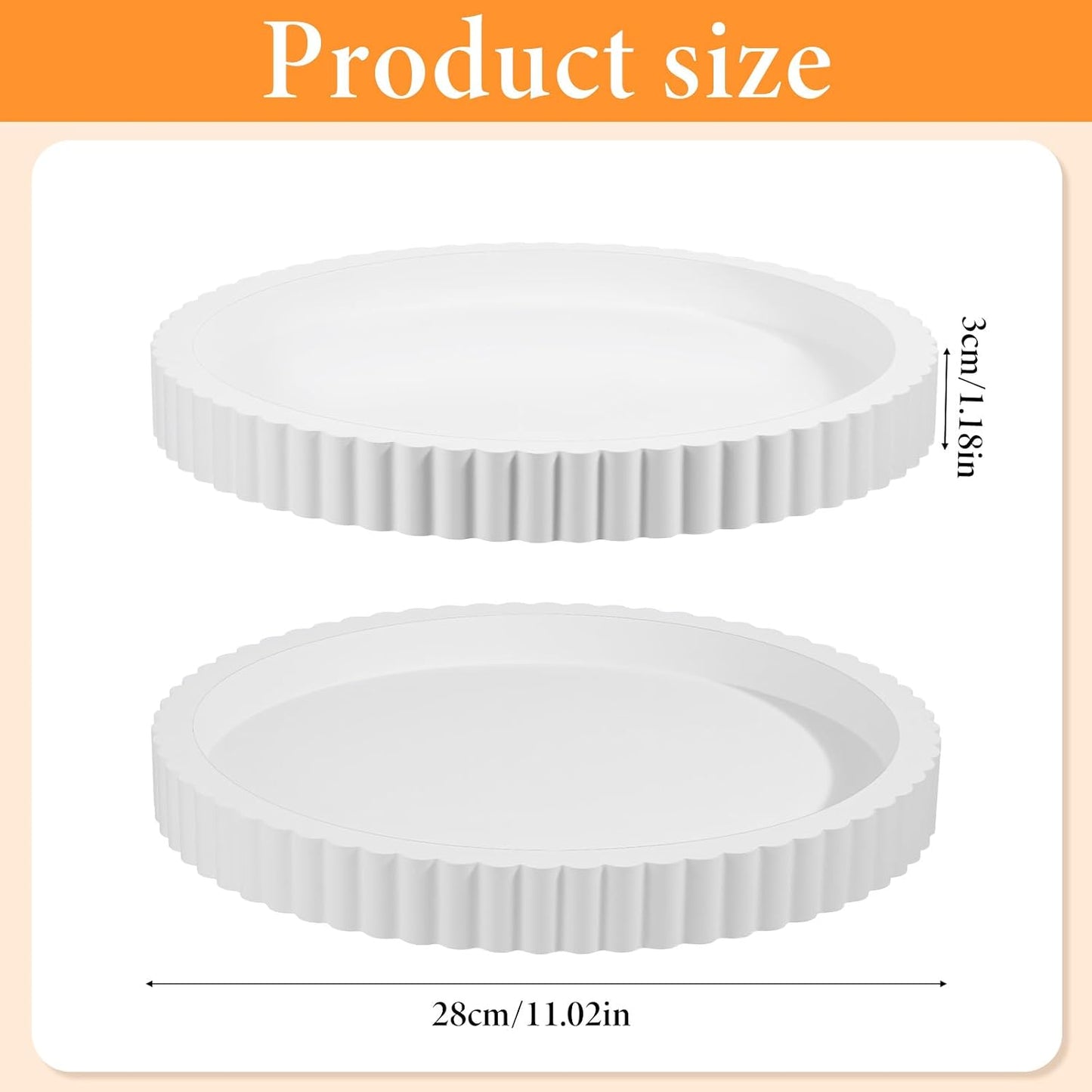 in Decorative Tray / White / 11 Inch
