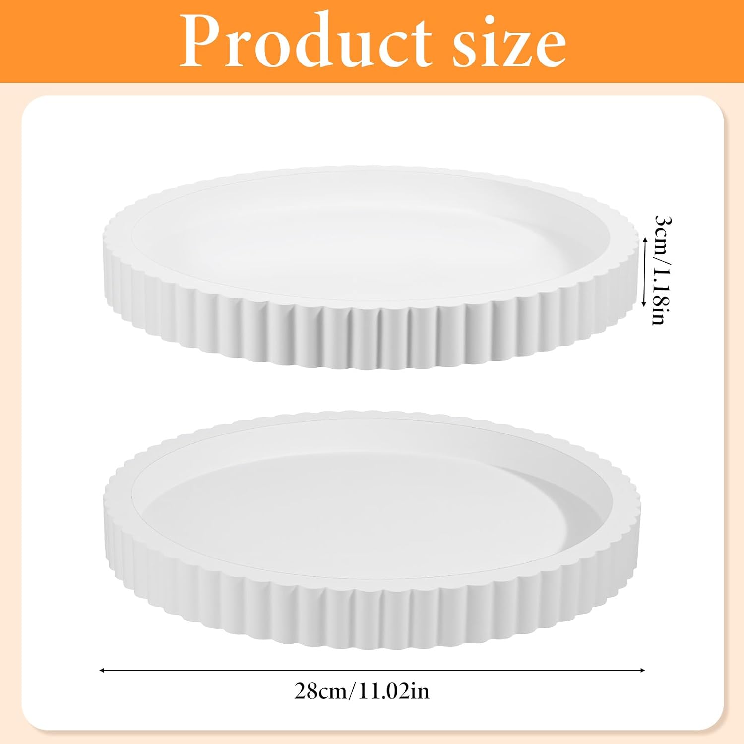 in Decorative Tray / White / 11 Inch