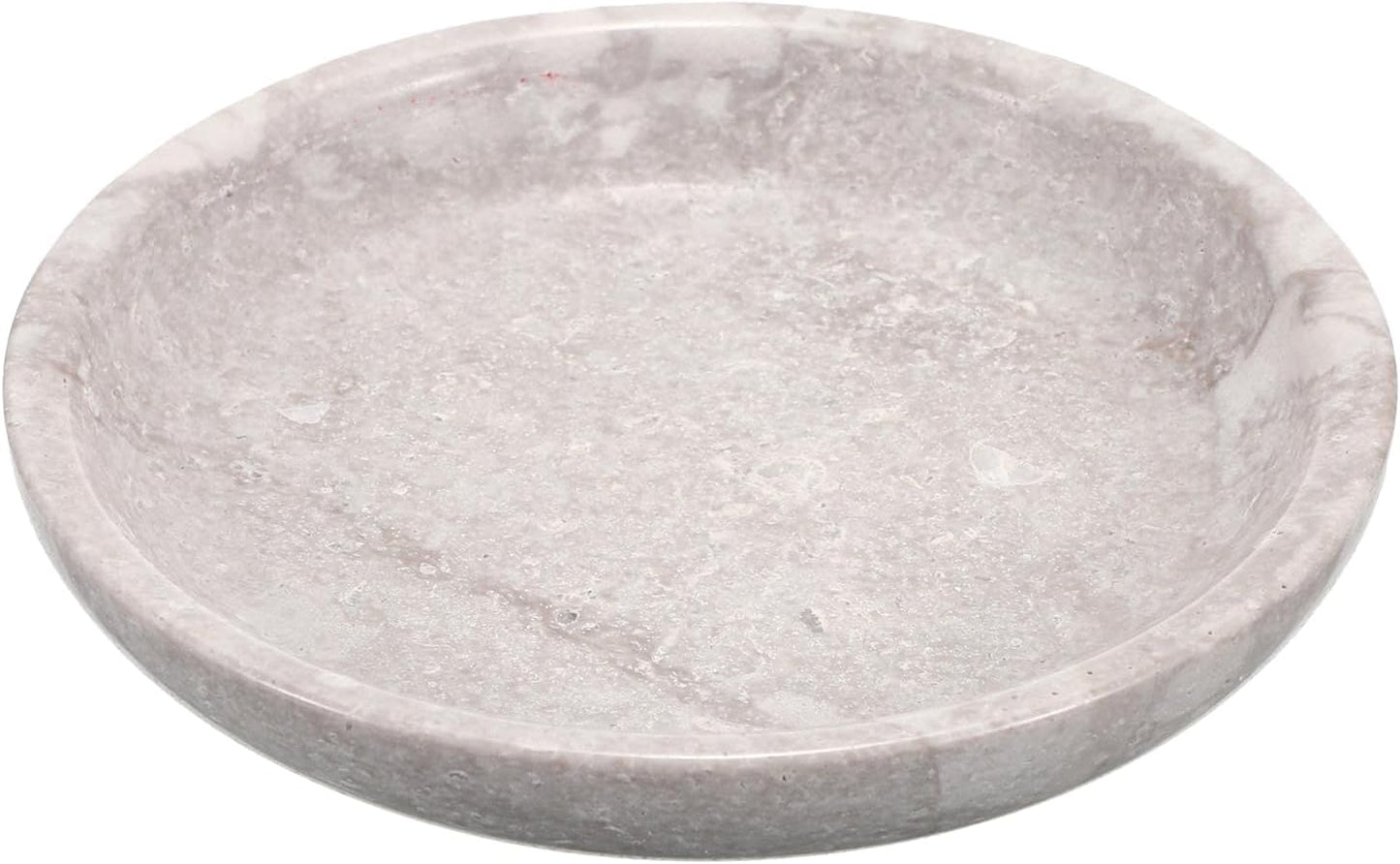 Small Key Bowl for Entryway Nightstand Organizer Tray Travertine Decorative Bowls / White/grey / 5.5