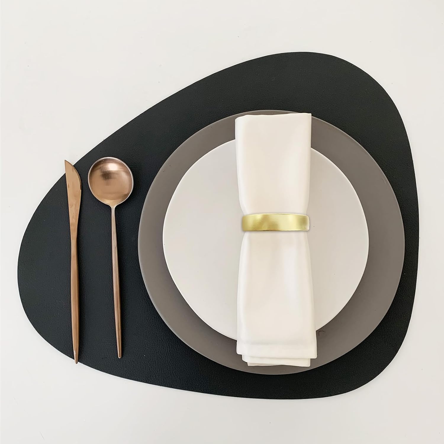 Cuff Brushed Gold Napkin Rings Set of 30, Modernist Napkin Ring Holder for Wedding, Banquet, Metallic Adornment for
