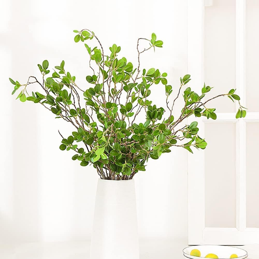 Faux Stems Artificial Branches for Vase Greenery Stems Faux Branches for Vase / Green / Set of 6