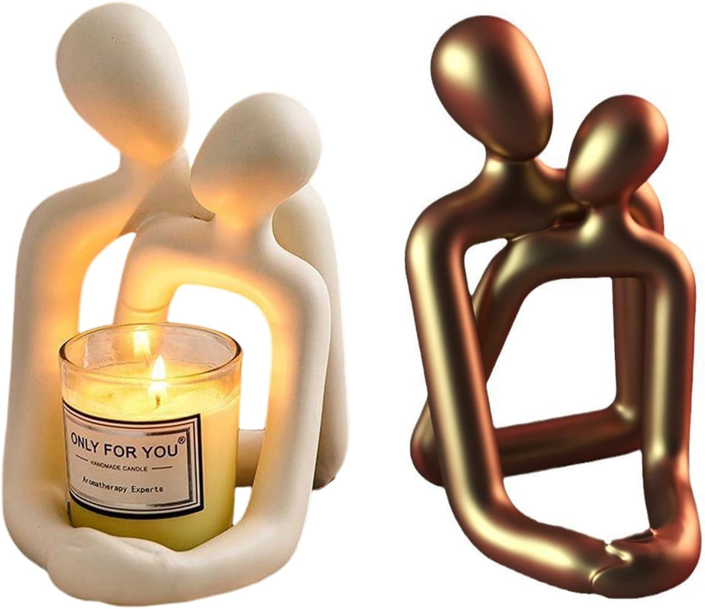 Modern Romantic Love Statue Figurine Hugging Couple Decoration Mini Couple Statue Abstract
