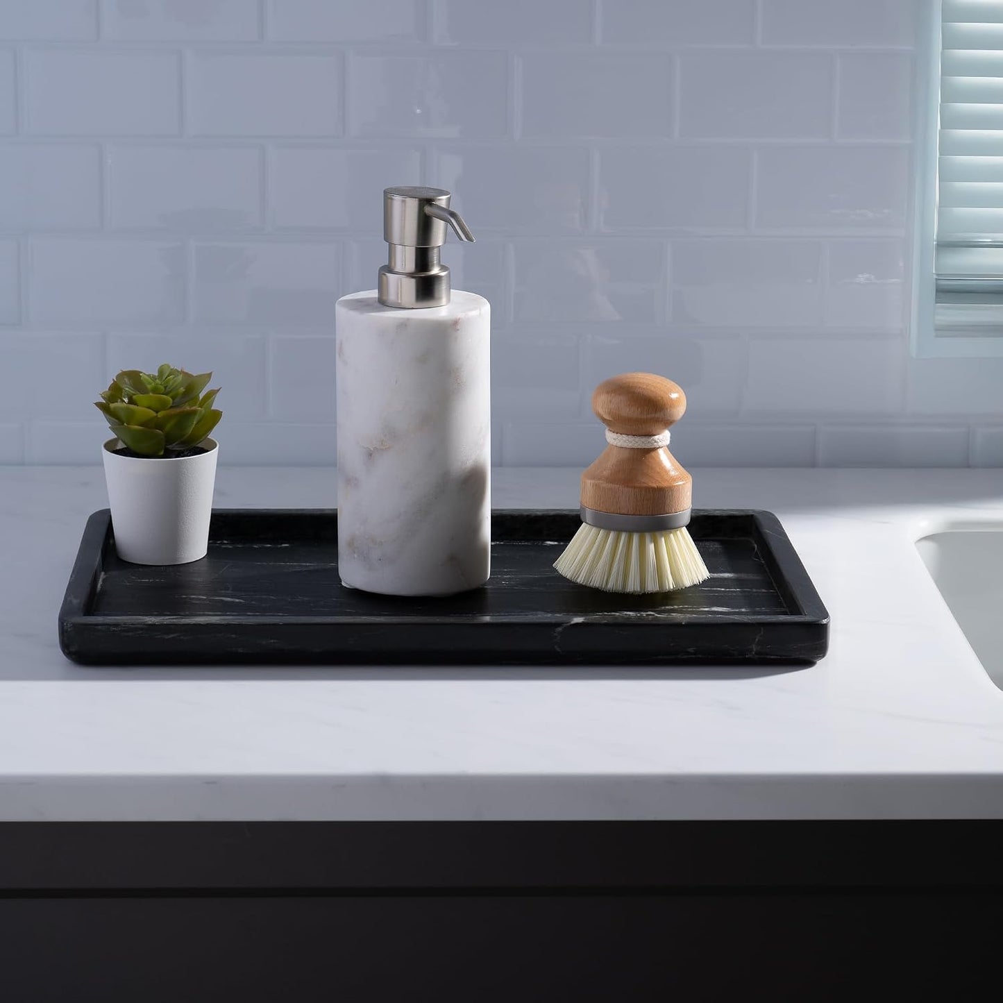 Marble Tray / ½" Large Vanity Tray / Black / 13 x 7.5 x 0.8