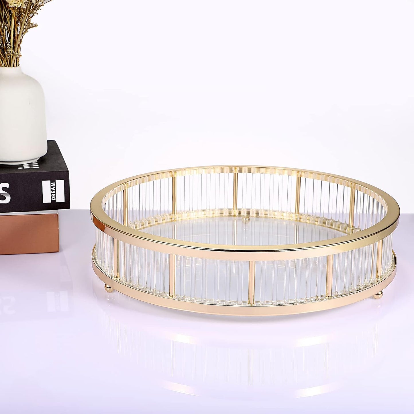 Metal Perfume Tray / Gold / 12.2