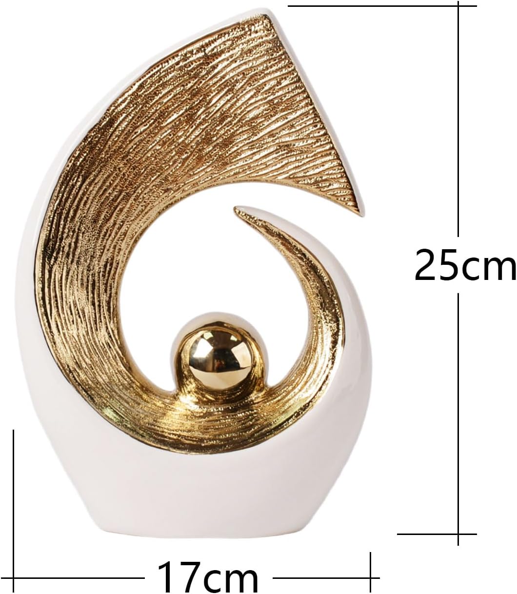 Abstract Statue Figurine Modern Art Sculpture Home Decor Ceramic Ornament Gift for Living Dining