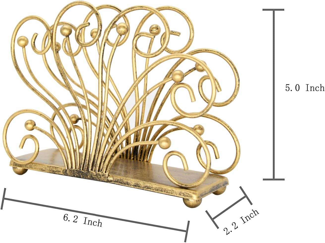 Modern Flaunting Peacock Tail Napkin Holder / Peacock Bronze