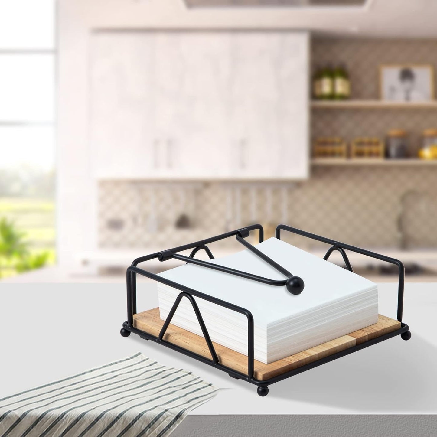 Square Napkin Holder / Black