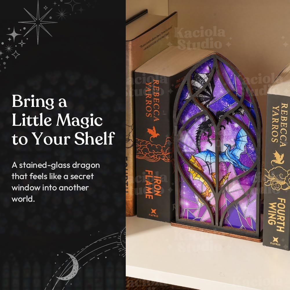 Fantasy Dragon Library Sign Book Nook Kit / Dragons