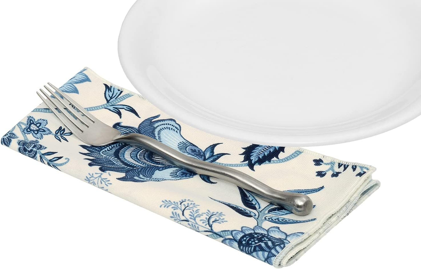 Cloth Napkins for Wedding Reception, Table Decor Linens, Blue Floral Fabric, Use with Tablecloth for Tablescapes