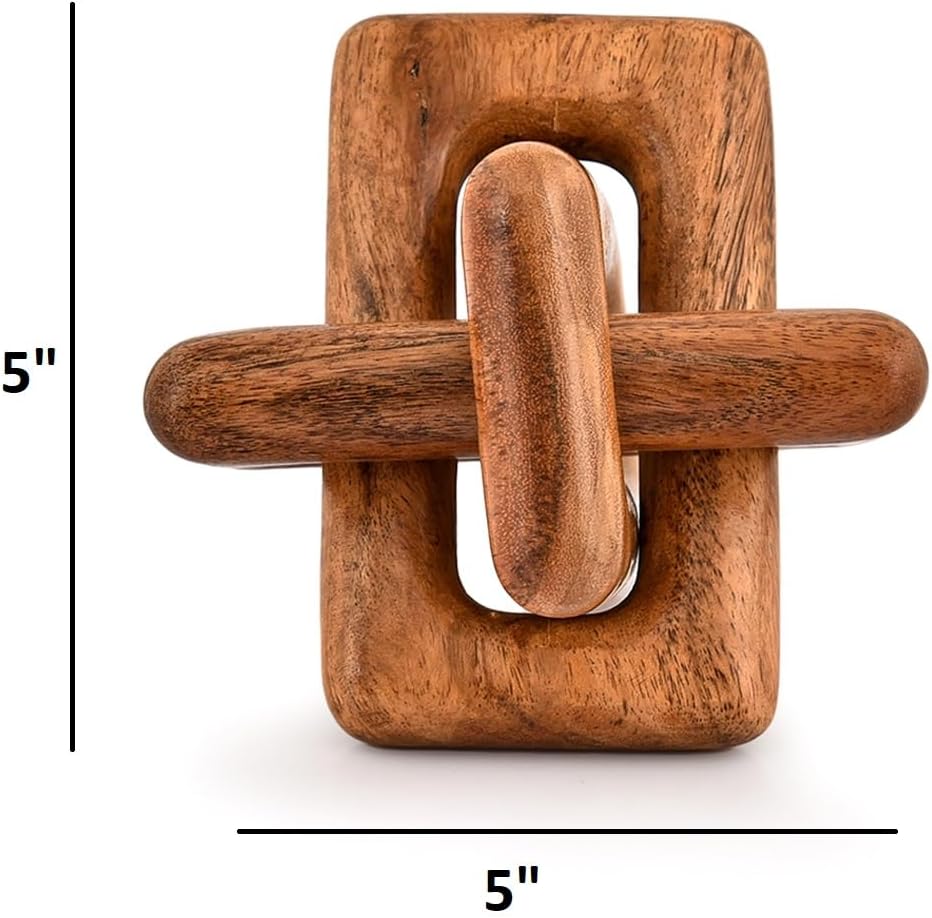Coffee Tables 3 Link Wooden Knot Decorative Living Room Decor Unique Appearance Durable / 5 x 5 x 5