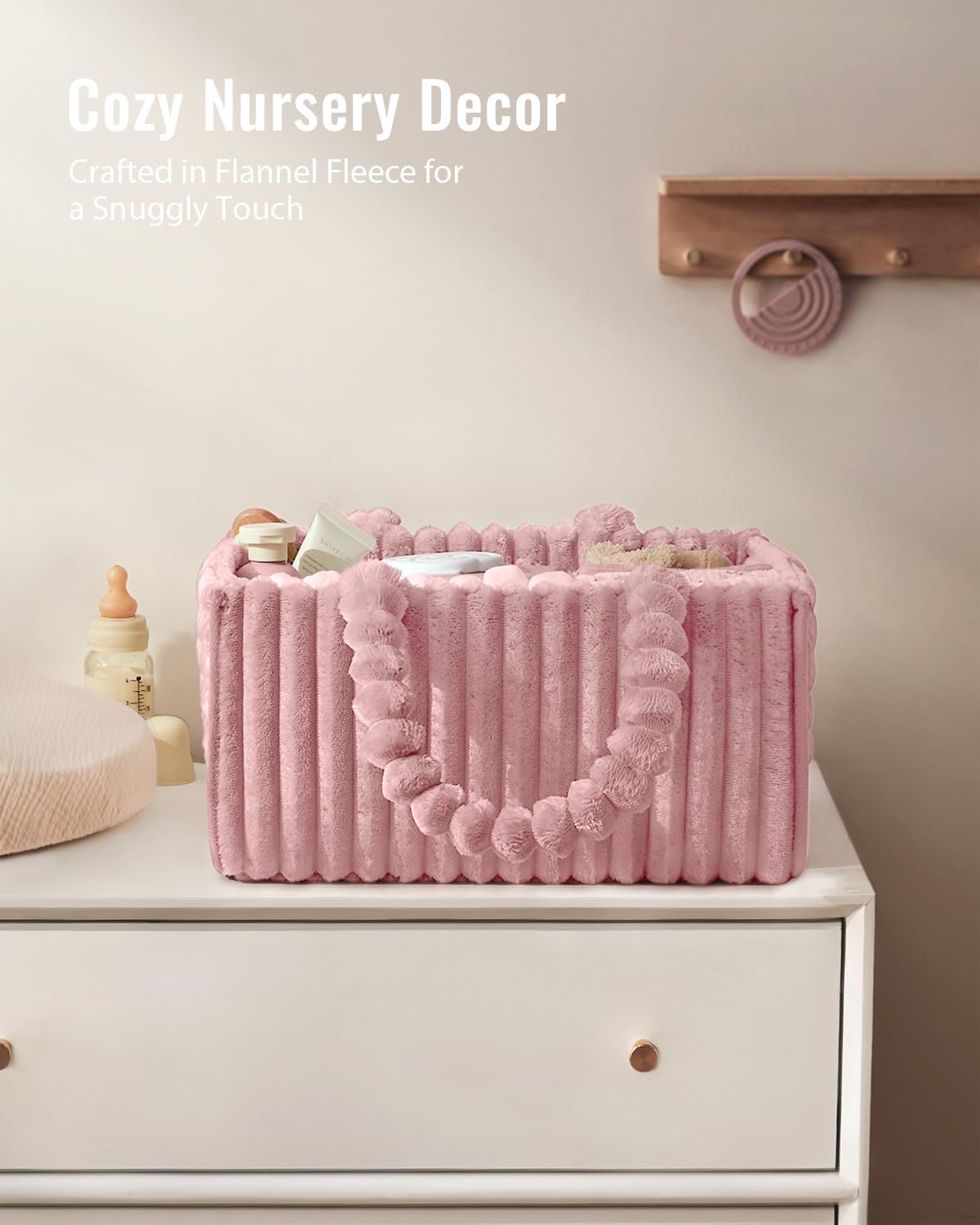 Nursery Storage Basket / Blush Pink