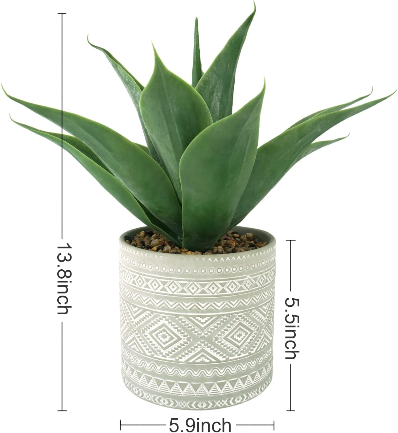 Artificial Potted Plants / Grey