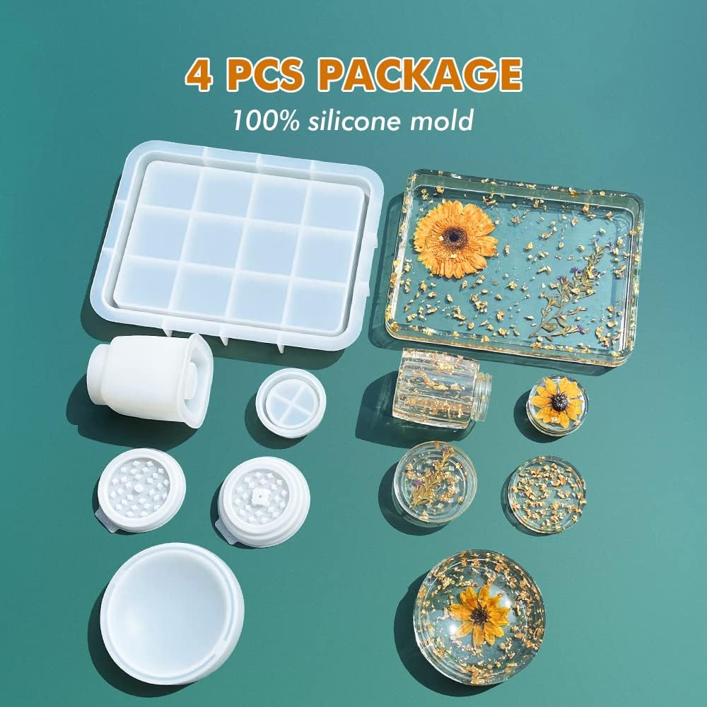 Jar Mold / Resin Tray Molds / Resin Tray Molds Set