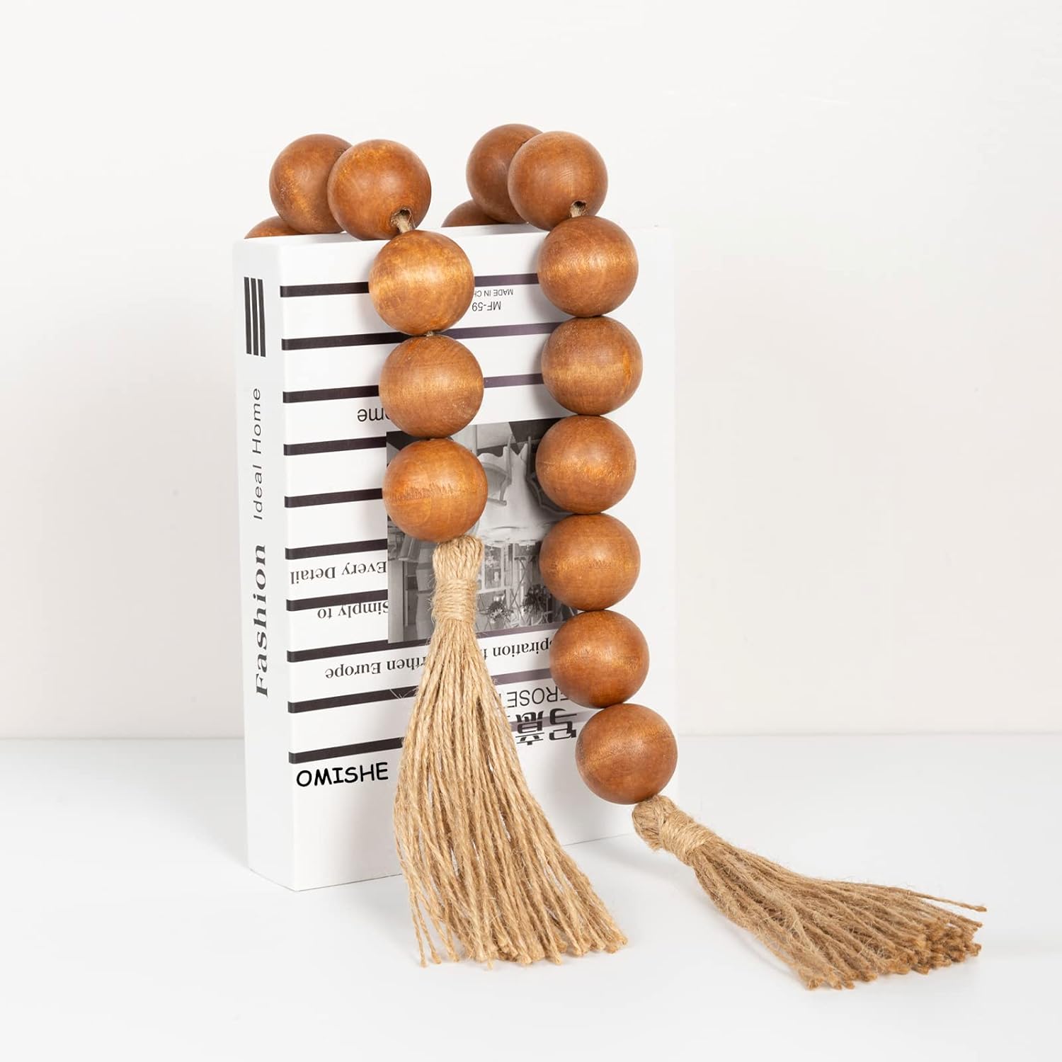 Extra Large Wood Bead Garland Brown / 7 Brown / 41 Inches