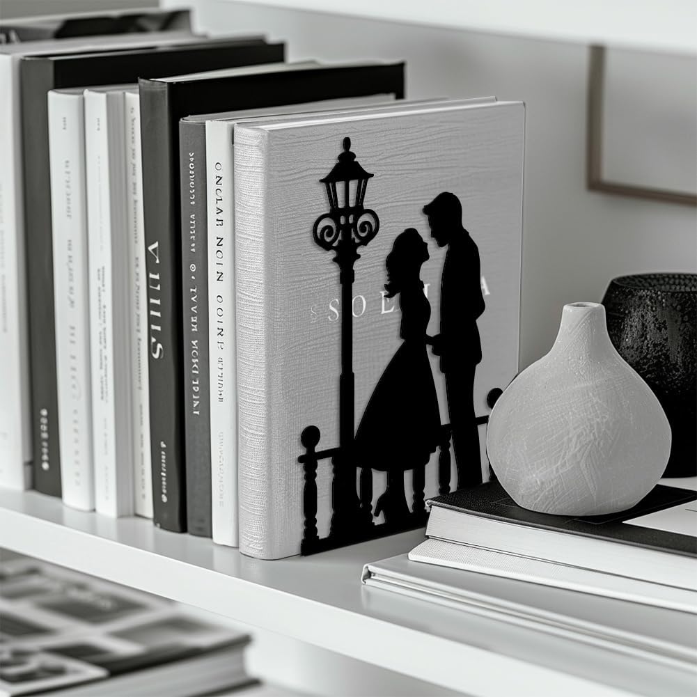 Metal Bookends / Men and Women Under Streetlight