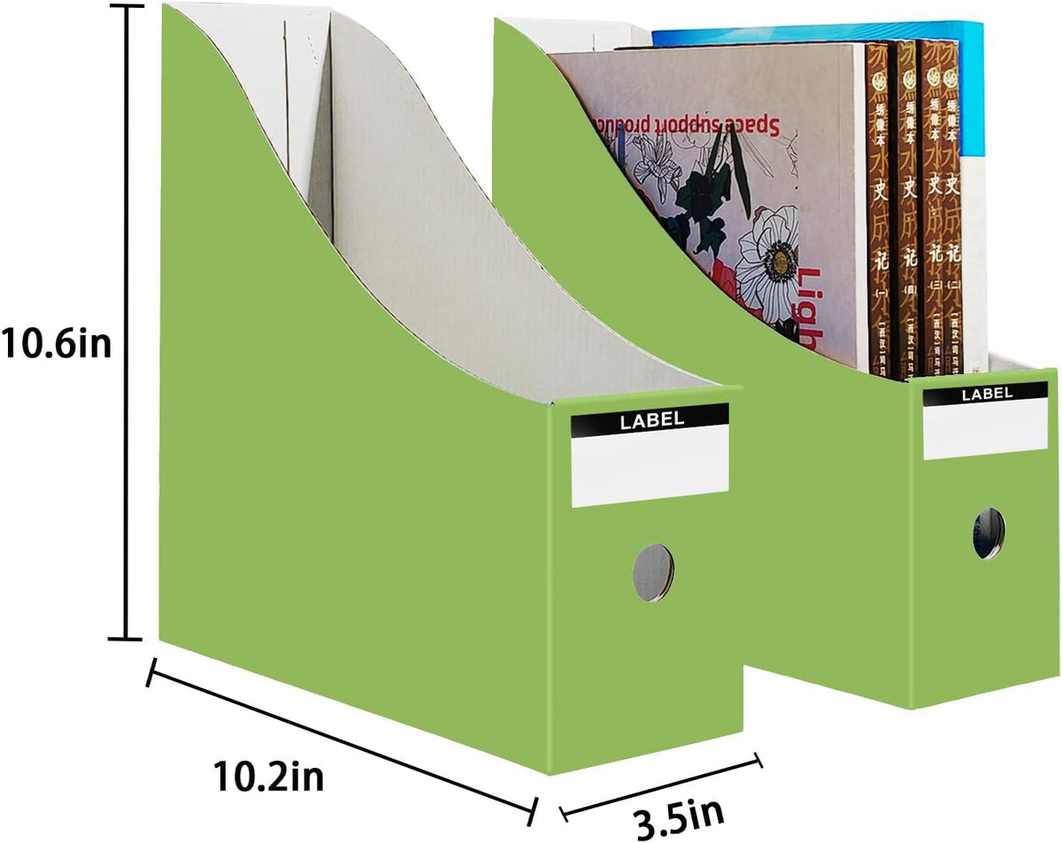 Limitliho 24 Pack Fresh Color Cardboard Magazine Holder for Desk or Shelves