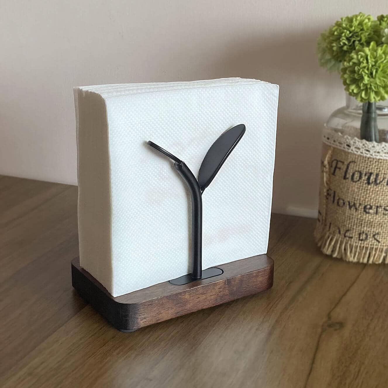 Wooden Napkin Holder / Leaf Napkin Holder