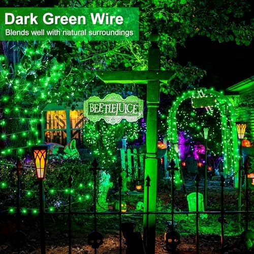 100FT 300 LED Christmas Lights Outdoor, Christmas Tree Lights, Green