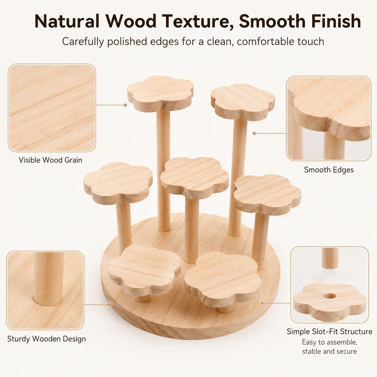 Tiered Wooden Display Stand