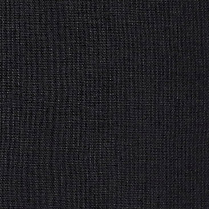 Signature Linen™ by D'Moksha Black Dinner Napkins Set of 8, 20 x 20 Inch Cloth Napkins, 100% Pure Linen, Hemstitch