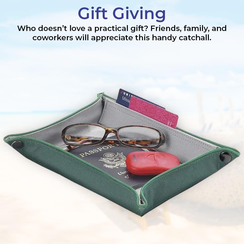 Catch All Tray for Bedside / Forest Green