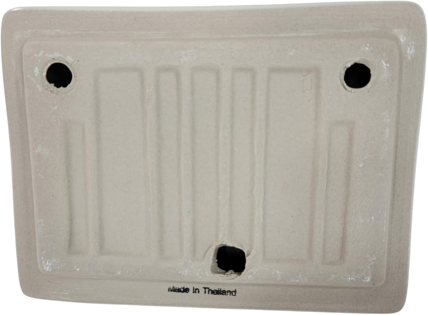 Bone Almond Ceramic Soap Dish Tray Cloth Bar Washcloth Holder Bath Shower Bathtub / Beige