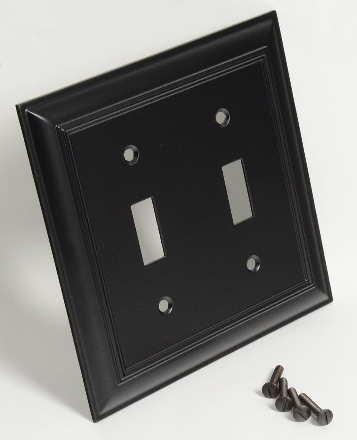 Cool Knobs and Pulls (CKP) Impressions Collection, 31193 Decorative Double Toggle Wall Plate/Outlet Cover, Long Lasting