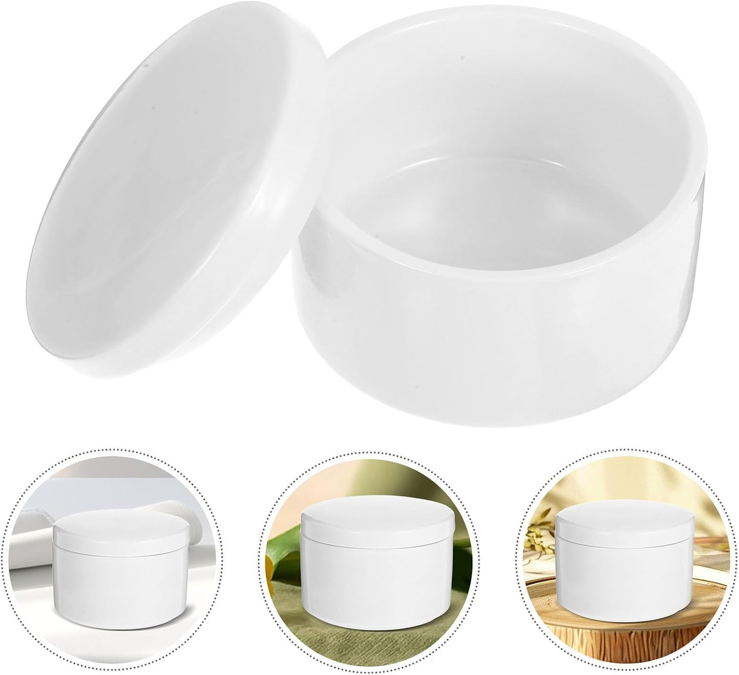 Ceramic Jewelry Box / White / 3 Inch