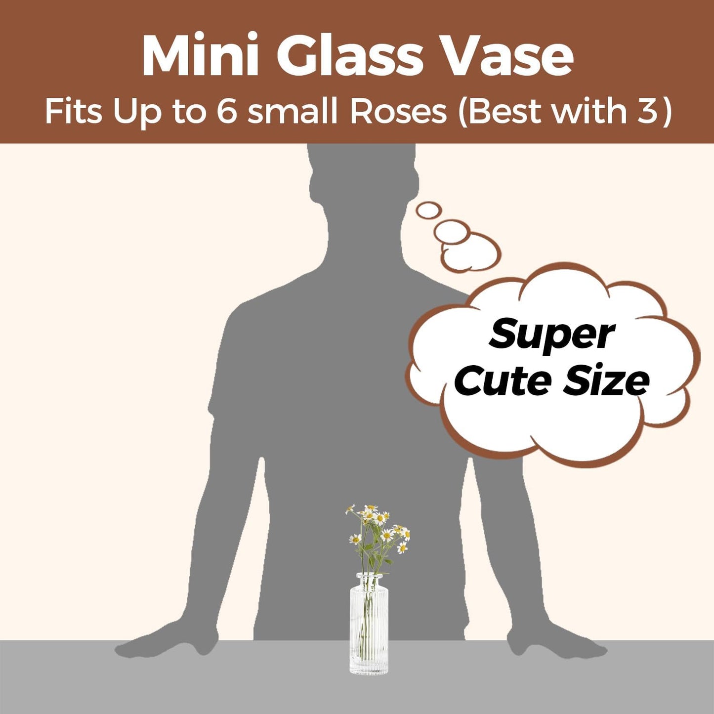 Small Bud Vases / Clear / 5.2 Inch / Set of 12