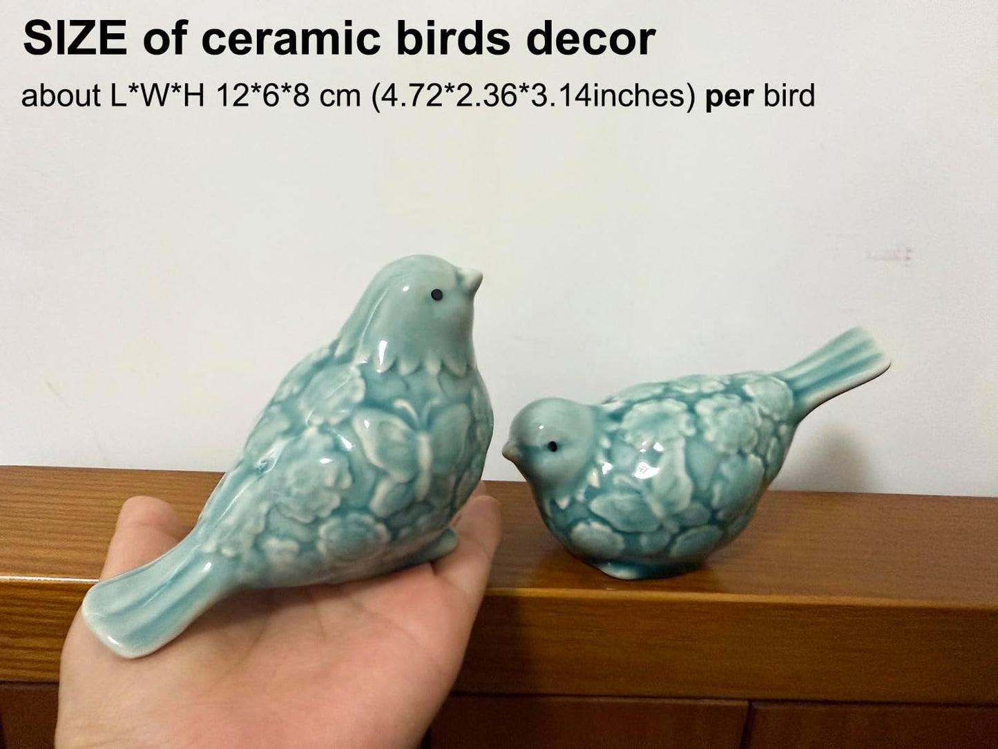 Ceramic Bird Figurines / Set of 2