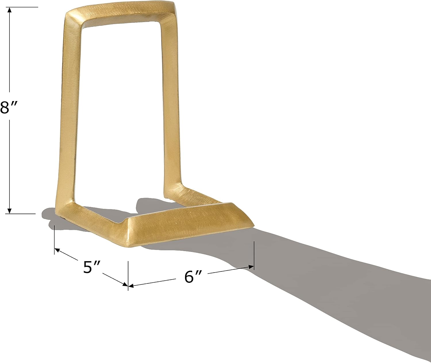 8" Decorative Metal Display Plate Stand and Art Holder Easel in Distressed Finish / Gold