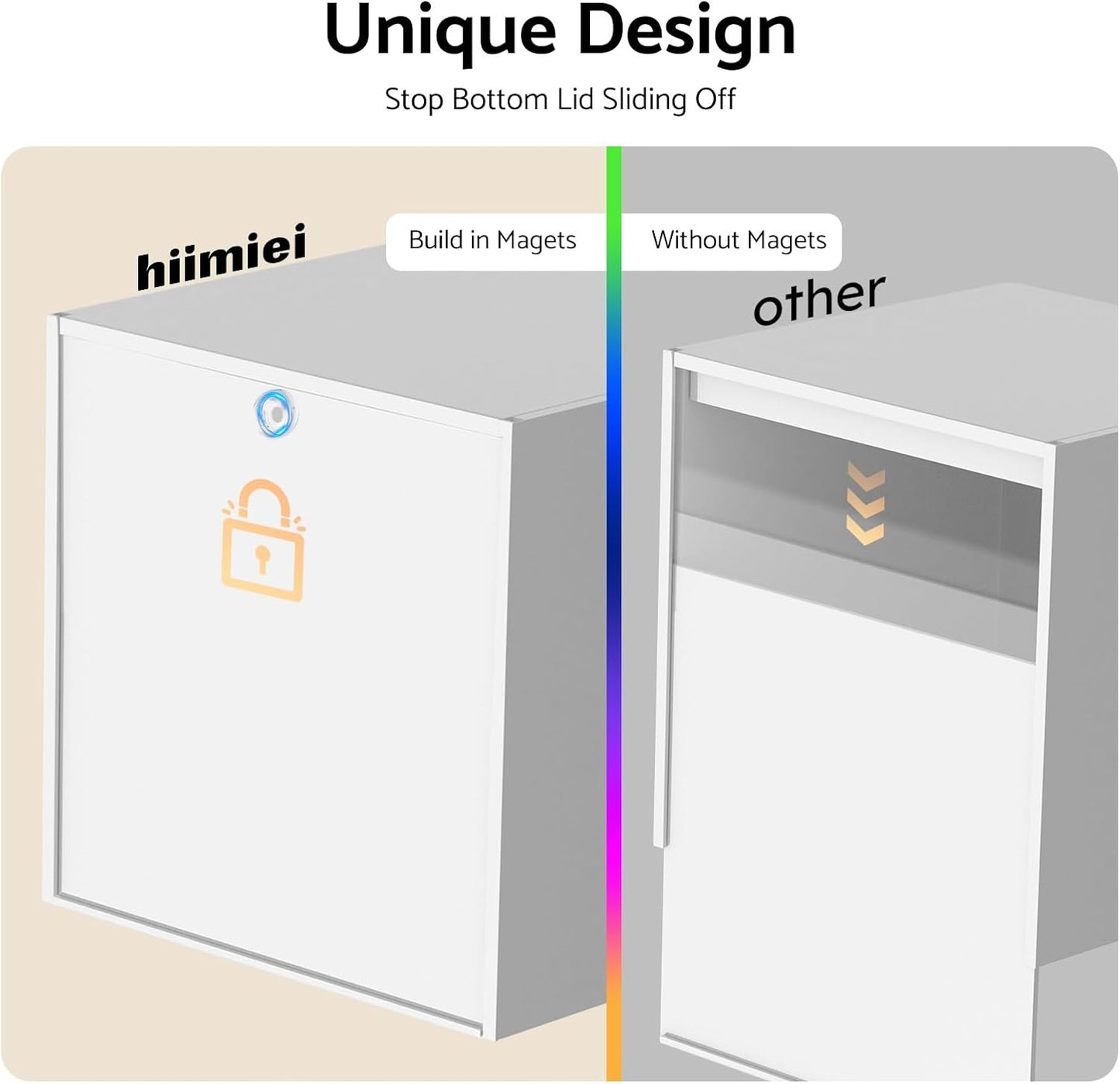 Acrylic Tissue Box Cover Decorative Square Tissue Holder Napkin Dispensert / White / 5.4 x 5.4 x 5.4