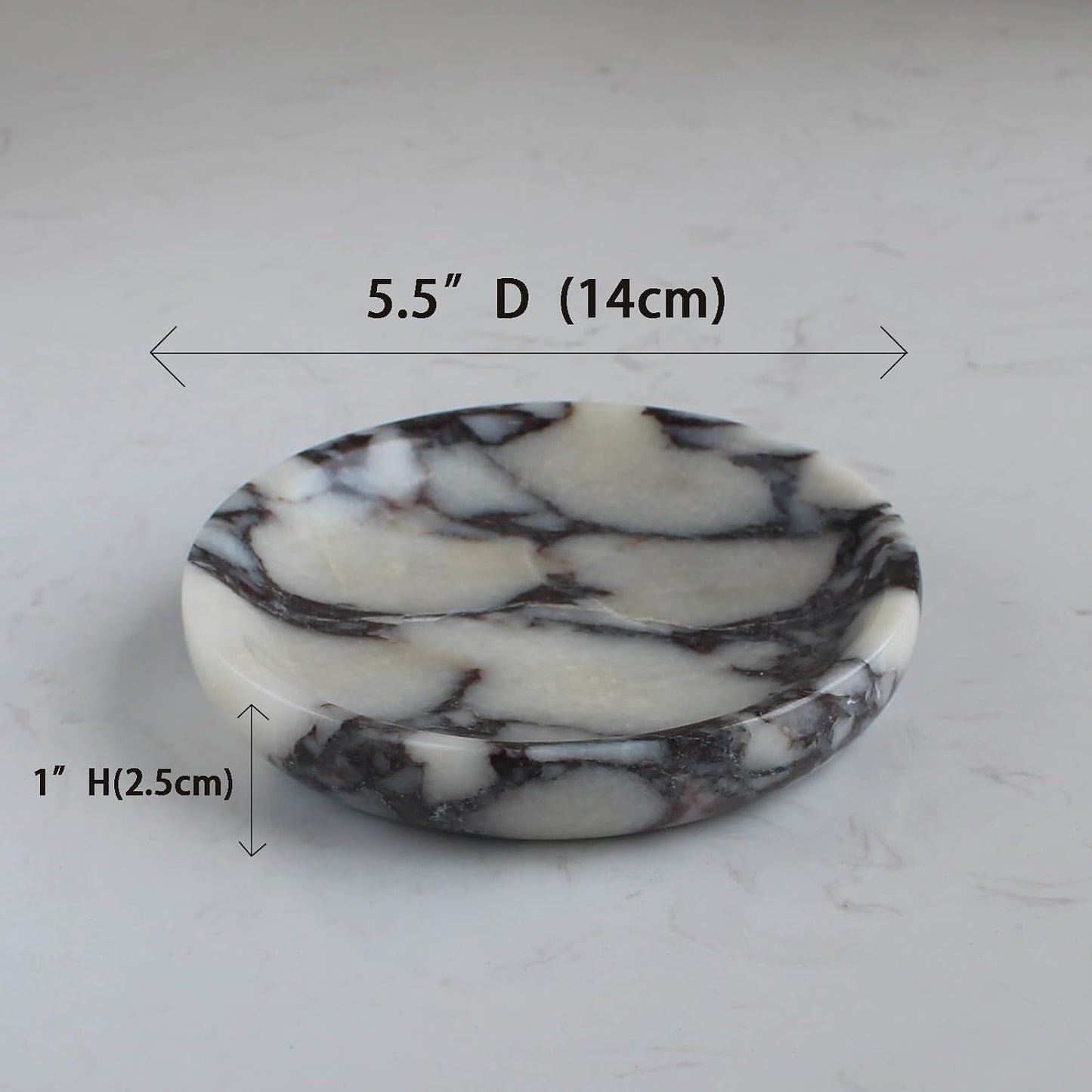 Trinket Dish for Ring Earring / Calacatta Viola / Natural