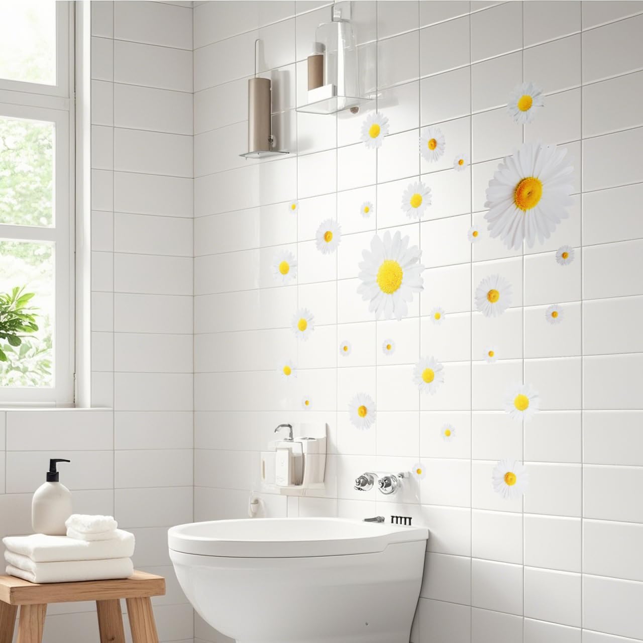 Daisy Wall Stickers Removable Flower Decal