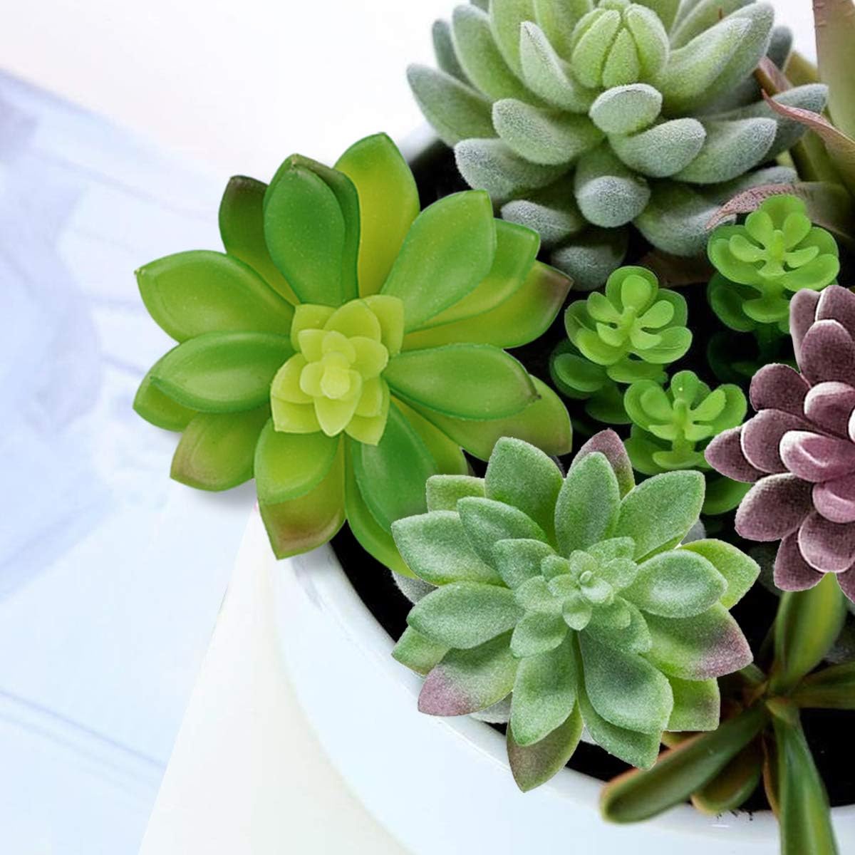 Set Faux Succulents Unpotted Fake Succulent Plants / Set of 16