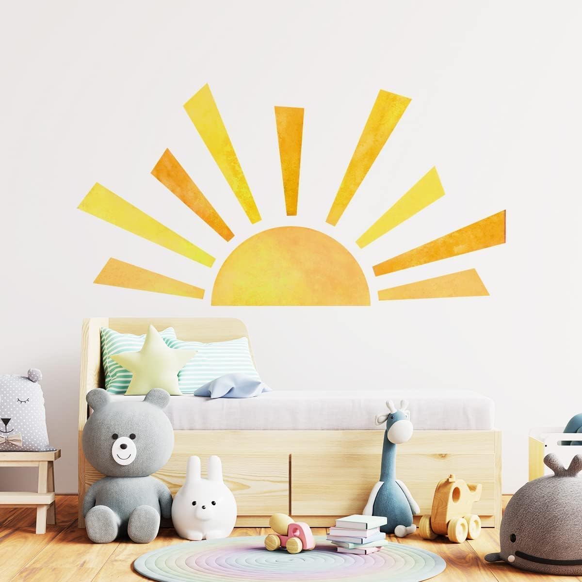 Boho Half Sun Wall Decal / Style 7 / 42 x 23.5
