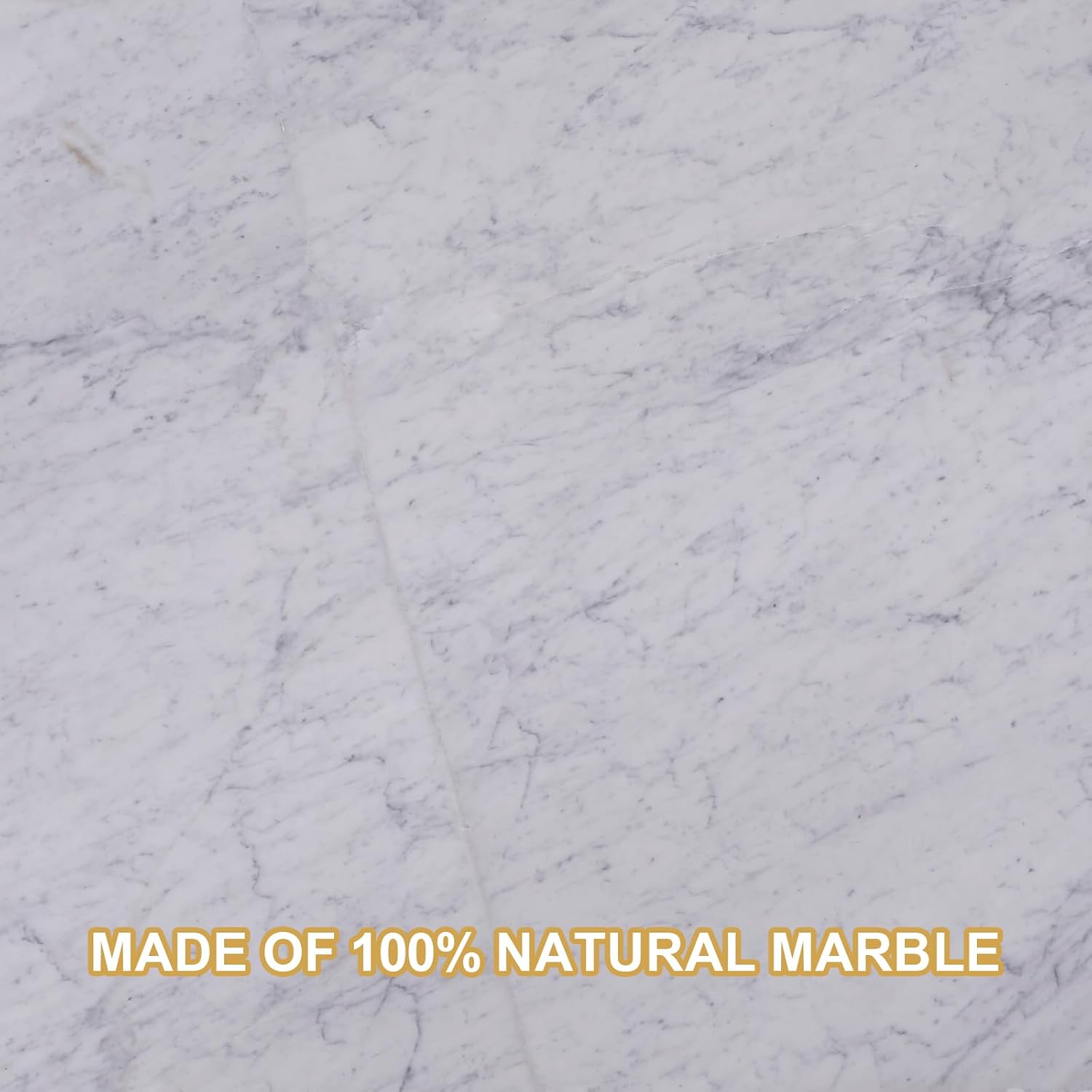 Carrara Marble Paper Towel Holder Countertop, 6" Genuine Stone Paper Towel Holder Stand for Kitchen Storage, for