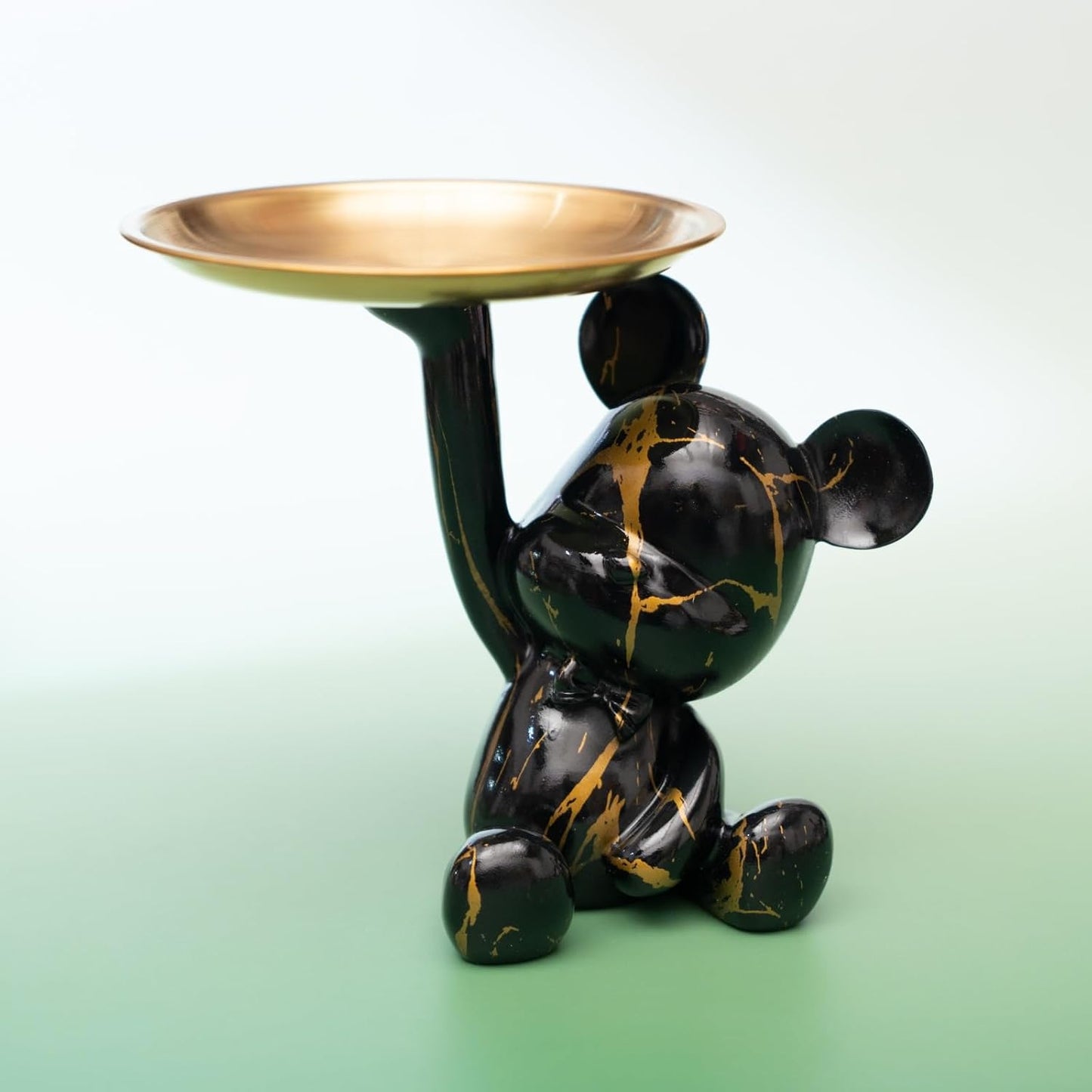 Key Holder Bowl Tray / Black & Gold