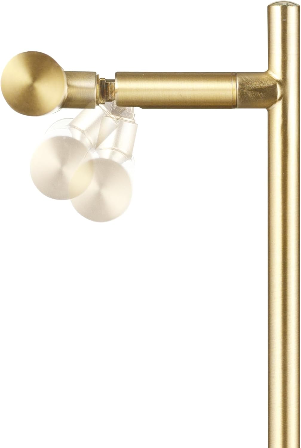 Globe Electric 52889 West 15" LED Integrated Desk Lamp, Matte Brass, 200 Lumens, Dimmer Rotary Switch