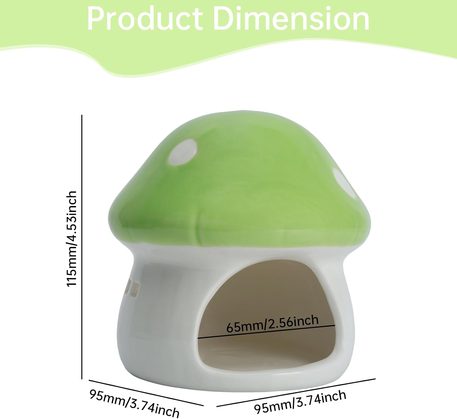 Aquarium Mushroom House Betta Fish Tank Accessory Decor Mini Ceramic Fish Hideout Shrimp / Green