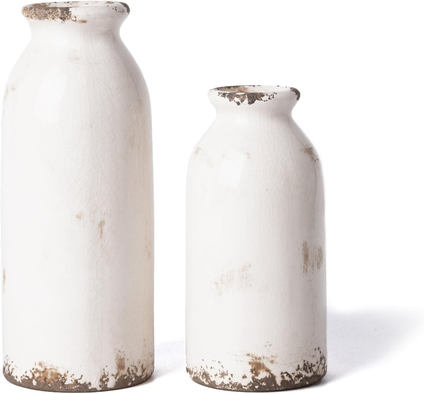 Ceramic Vases Home Decor / White / Set of 2