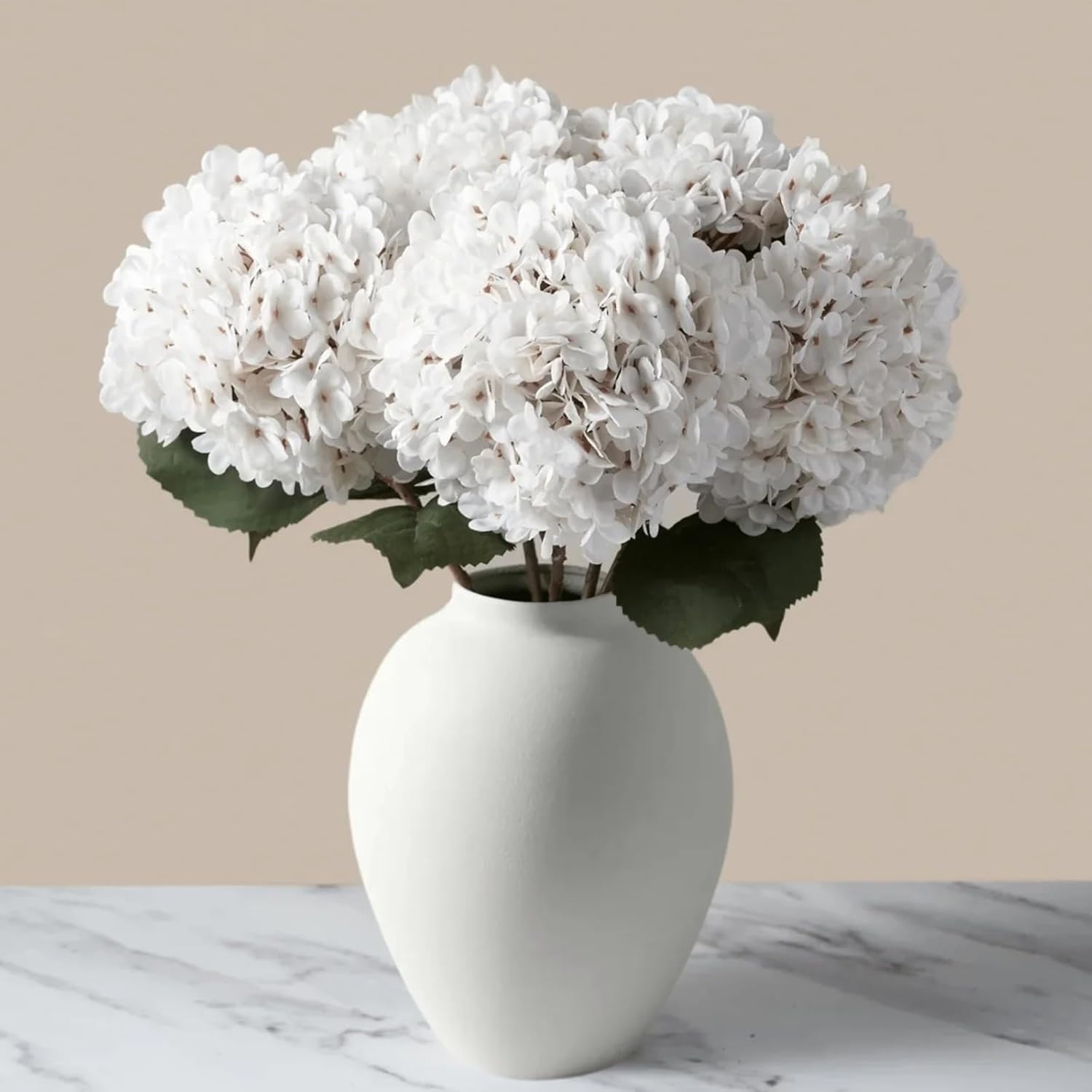 Modern Farmhouse Ella Flower Vase / White Ovoid