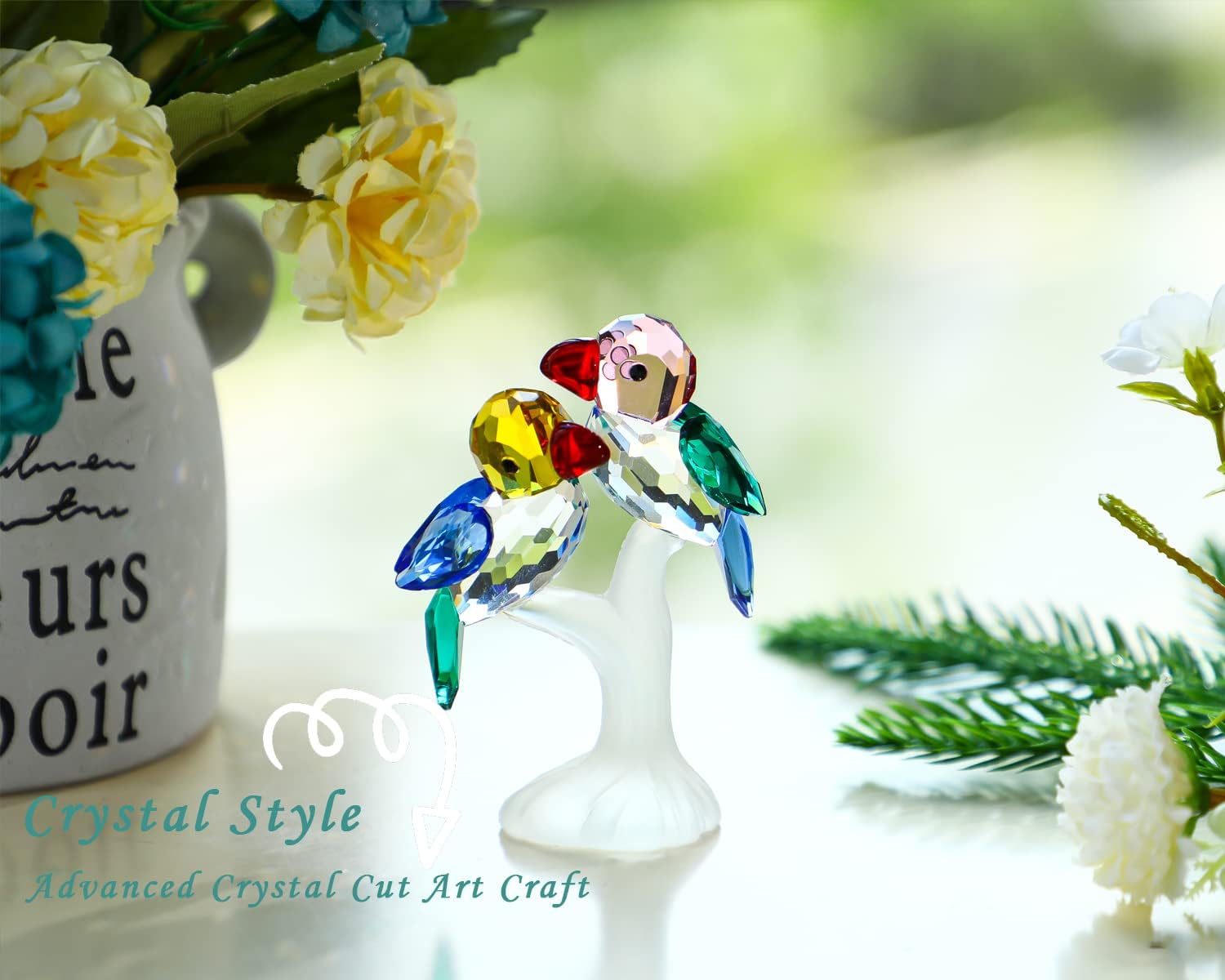 Crystal Birds Figurines Collectibles Art Glass Animal Figurine Craft Ornament Home Table / Bird 2*