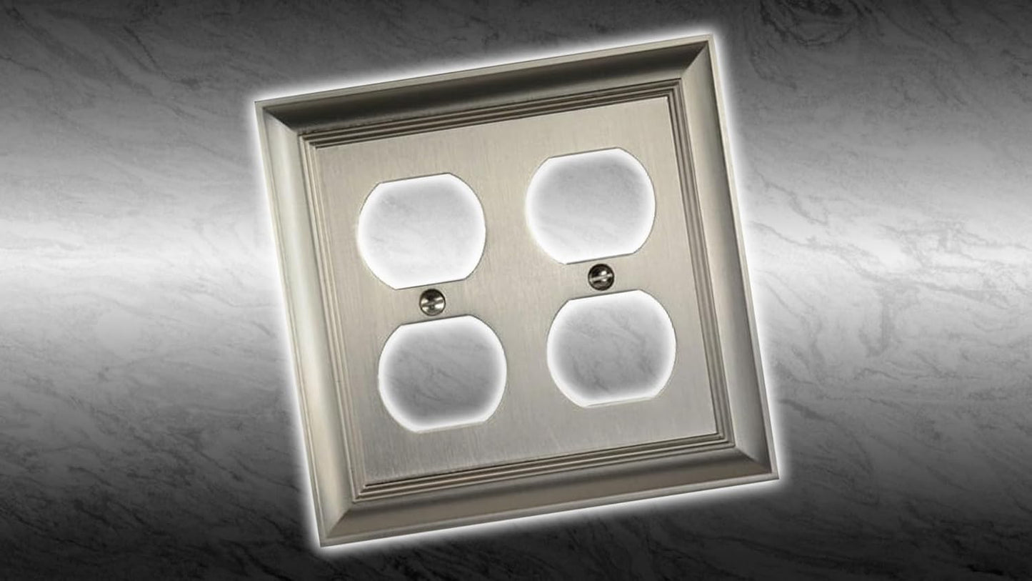 Cool Knobs and Pulls (CKP) Impressions Collection, 31194 Decorative Double Duplex Wall Plate/Outlet Cover, Long Lasting