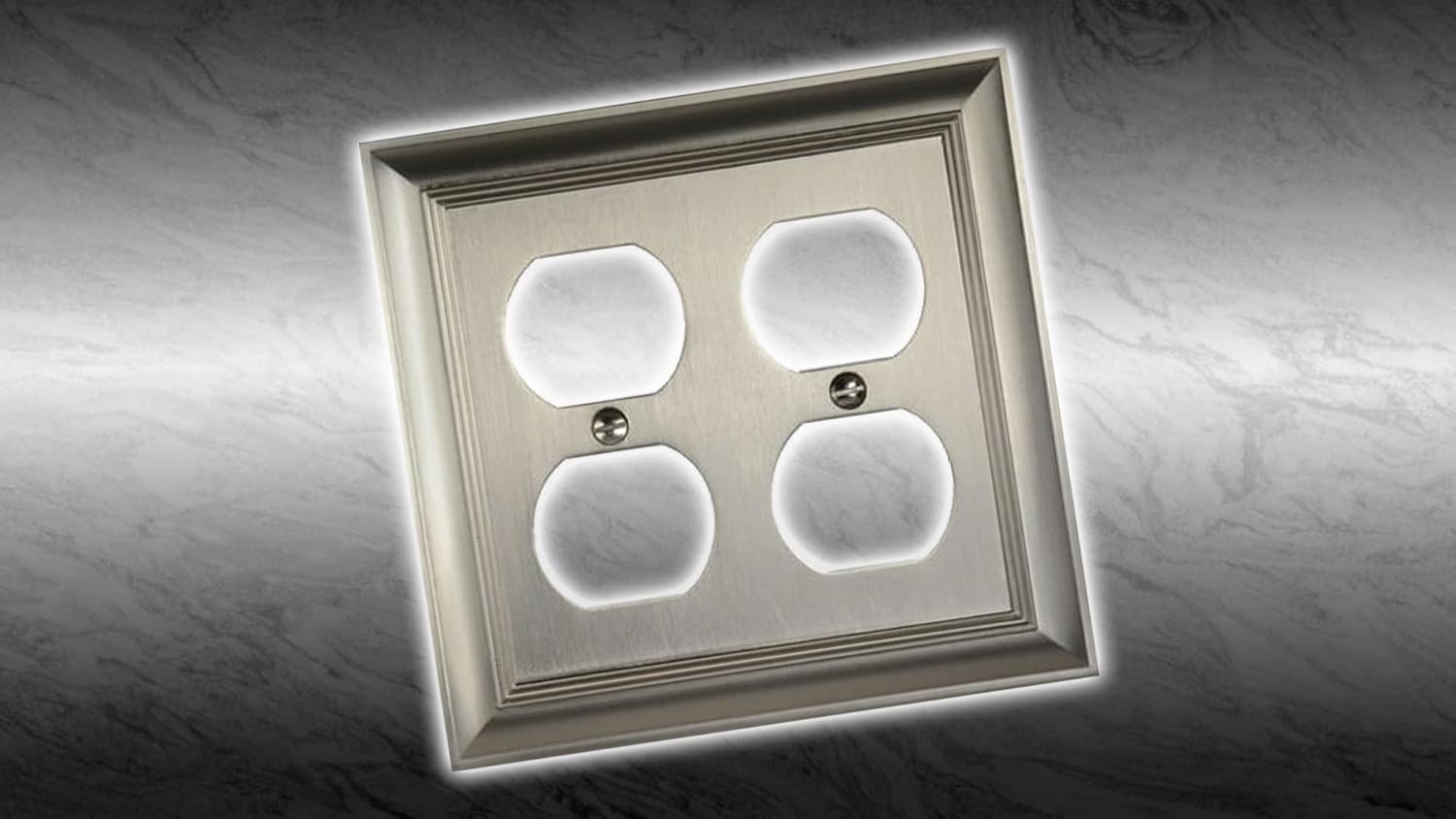 Cool Knobs and Pulls (CKP) Impressions Collection, 31194 Decorative Double Duplex Wall Plate/Outlet Cover, Long Lasting
