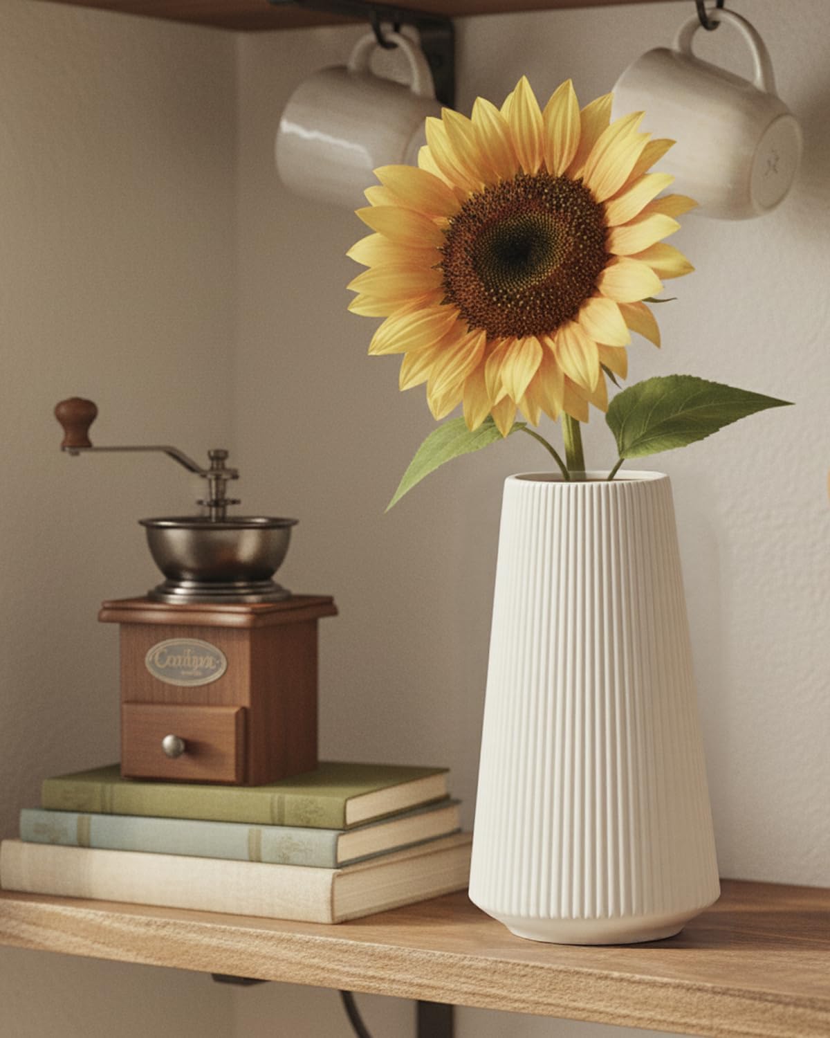Modern Vase / 001white / White / 8 Inch