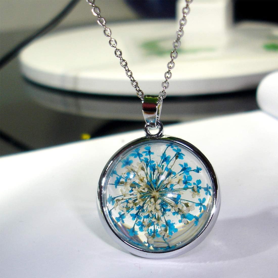 Stainless Steel Round Pendant Blank Tray / 20 Mm / Clear / Set of 30