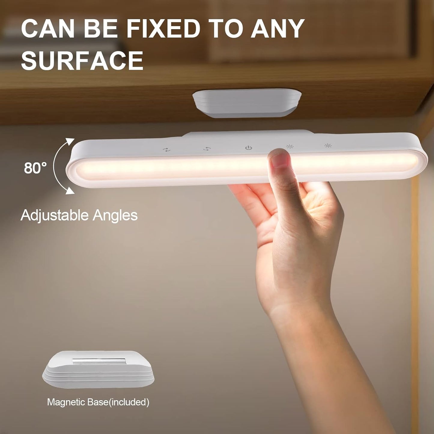 Under Cabinet Lights Wireless, Under Counter Lights for Kitchen Touch Control, Magnetic Closet Lighting, Rechargeable