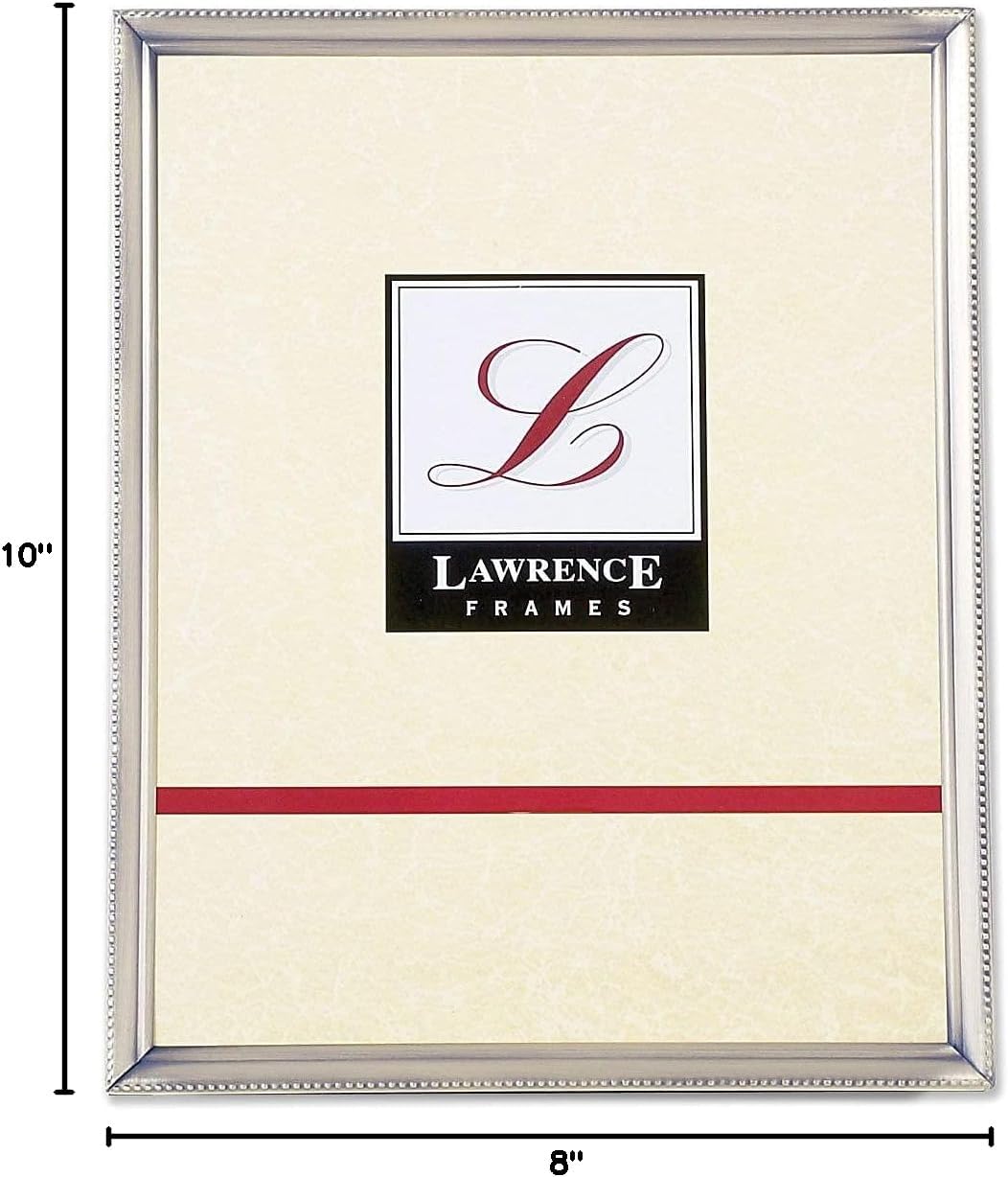Lawrence Frames 11580 Antique Pewter 8x10 Picture Frame - Bead Border Design